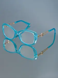 New Fashion Oval Flat Mirror Glasses, Fashion Frame Eyeglasses, High-Quality Metal Frame, Stylish Trendy Unisex Eyewear for Daily Wear and Street Photography