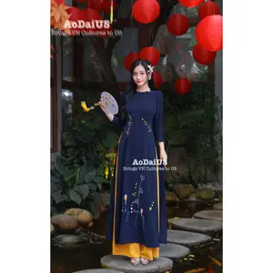 Blue Melody Modern Vietnamese Ao Dai | Áo Dài Cách Tân J2