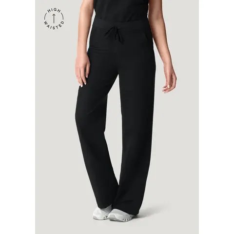 Women's High-Waisted Wide-Leg Black Jeans - Soft Breathable 4-Way Stretch Fabric Bottom Pants for Women's Clothing, 6-Pocket Carry Design
