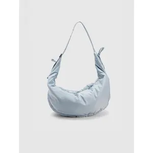 URBAN REVIVO 2026 Women's Crescent Padded Shoulder Messenger Bag - Textile-Fabric Shell, Medium Thickness, Chain Detail, Crossbody Strap, Damp Wipe Only, UAWB50076