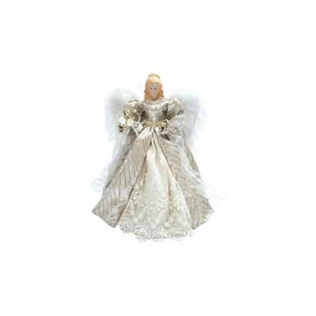 SantasWorkshop  16 in. Silver Elegance Angel Tree Topper, Christmas, Decoration
