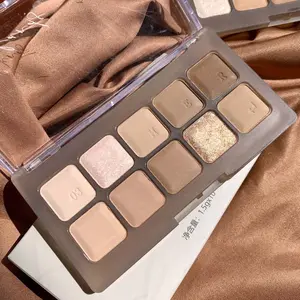 HERORANGE small keyboard ten-color eyeshadow palette is super popular Korean autumn and winter low-saturation orange brown milk tea color eyeshadow, multi-color fine shimmer brown eyeshadow palette, Cosmetic Shimmer Sparkle Palette