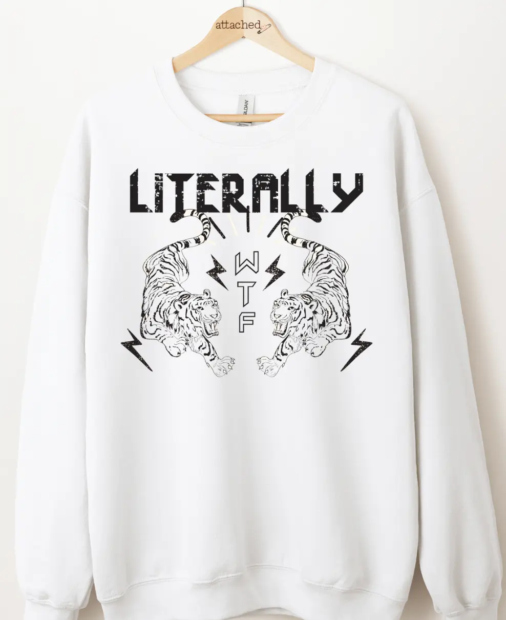 Literally WTF Tigers Graphic Top Literally WTF Tigers Graphic Top