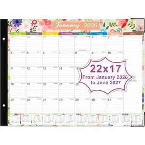 Desk Calendar 2026-2027 22" x 17" Large Desktop Calendar 18 Mouths From January 2026 to June 2027 for Planning and Organizing Office or Home