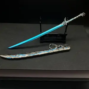 Men's keychain One Retro Zinc Alloy Anime Sword Keychain - Collectible Miniature Sword Pendant - Unique Birthday, Christmas Gift for Anime Fans purse  keychain key chain holder
