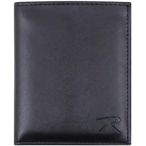 Black Leather ID and Badge Foldable Wallet for Law Enforcement
