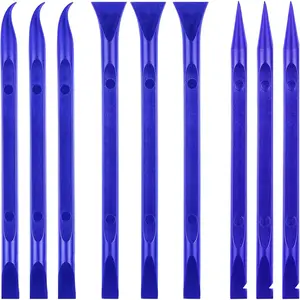 9 count Plastic Scraper Tool Scratch Free Crevice Cleaning Sticker Remover Tool Multipurpose Non Scratch Scrapers for Tight Spaces, Kitchen, Crevices, Auto Detailing,