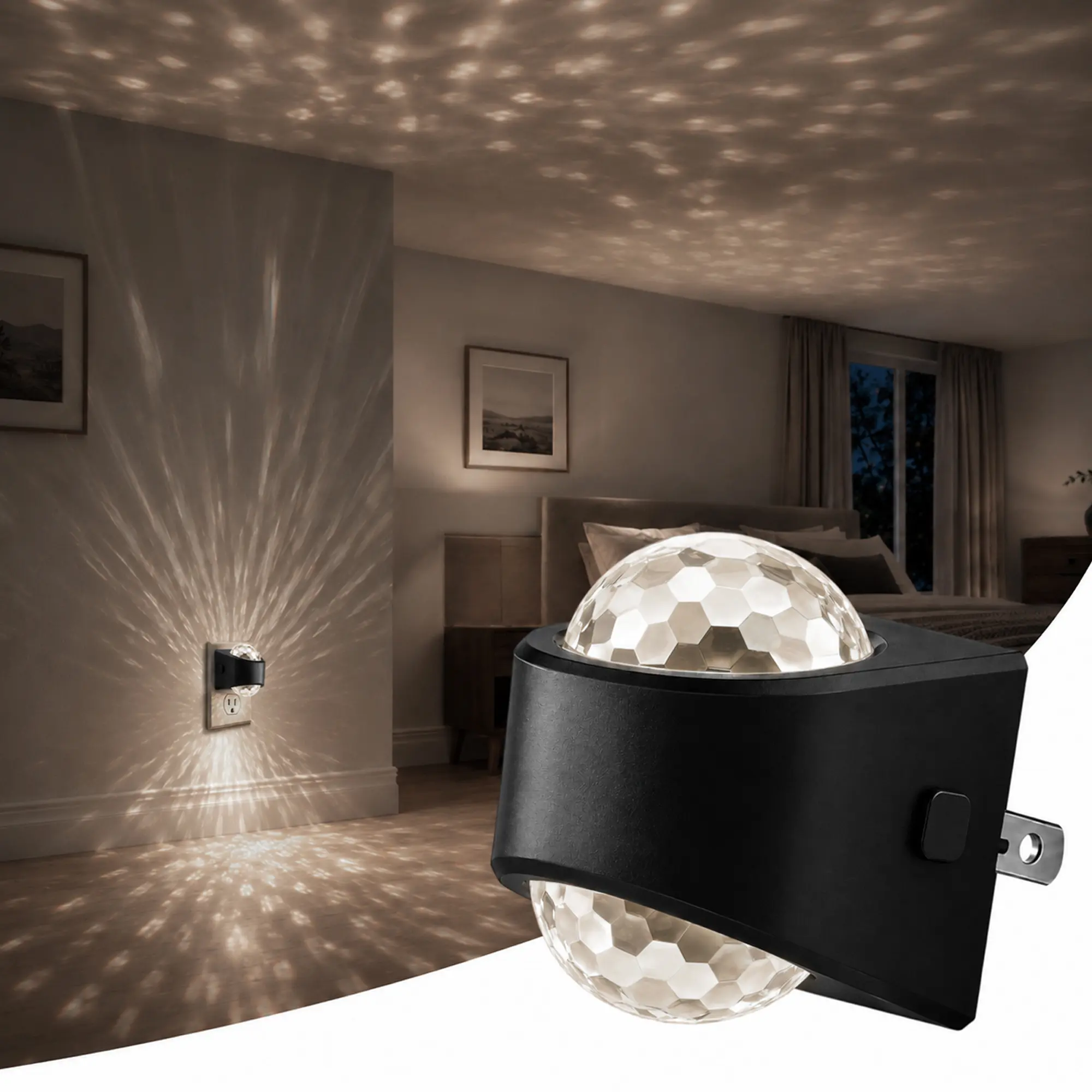 Night Light,Projector Night Light with Dusk to Dawn Sensor 3-5k Bathroom Night Light For Kids, Brightness Adjustable In 3levle, Bedroom/Living Room DéCor,Hallway,Kitchen