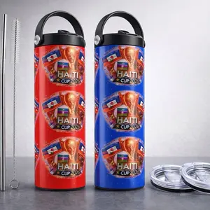 Haiti World Cup 2026 Tumbler  | Premium Insulated Travel Mug with Flag & Trophy Design | Haitian Pride Gift  Drinkware Reusable Reuse