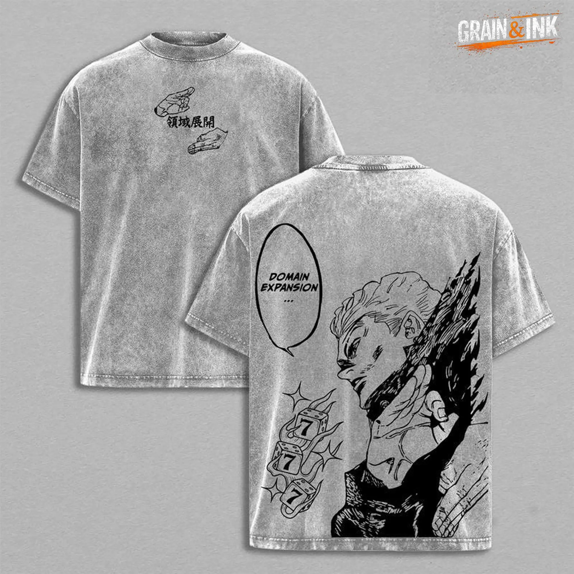 Hakari Kinji Jujutsu Kaisen Tee Washed - Vintage