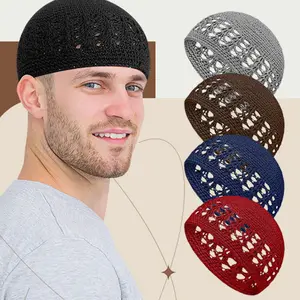 4 Pcs Kufi Hat for Men Knit Kufi Cap Crochet Beanie Skull Beanie for Men Women hair  accessary party  supplies gift