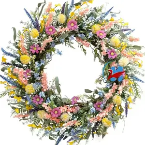 Tulip Wreath Hanging Ornament, Valentine & Easter Holiday Decor for Home