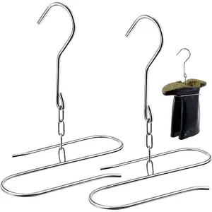 2 count Fishing Wader Boot Hangers, Stainless Steel Waders Hanger for Drying Fishing Waders, Boot Drying Rack Wall Mount, Shoe Dryer Rack for Storage Drying