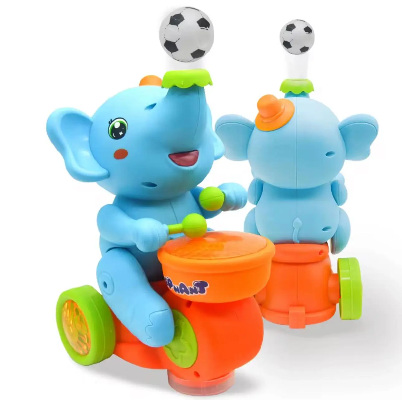 New Interactive Elephant Toy 8x6x5 inches for Toddlers & Kids with Music & Soft Drum Feature