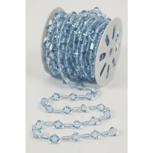 10yds Beaded Garland Roll Light Blue