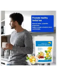 Prostate Health Tea for Men - for man Organic Herbal Blend with Saw Palmetto, Nettle & Pumpkin Seed - Mothers day and teachers day gifts Natural Urinary Support, Benign Prostate Relief - 20 Tea Bags - Beverage