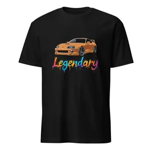 Mens Comfy Casual Cotton Short-Sleeve Menswear T-Shirt - Supra MK4 The Legend Lives On Graphic Design