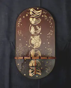 Moon Phase Pendulum Holder – Dual-Use Altar Display Decor Religious