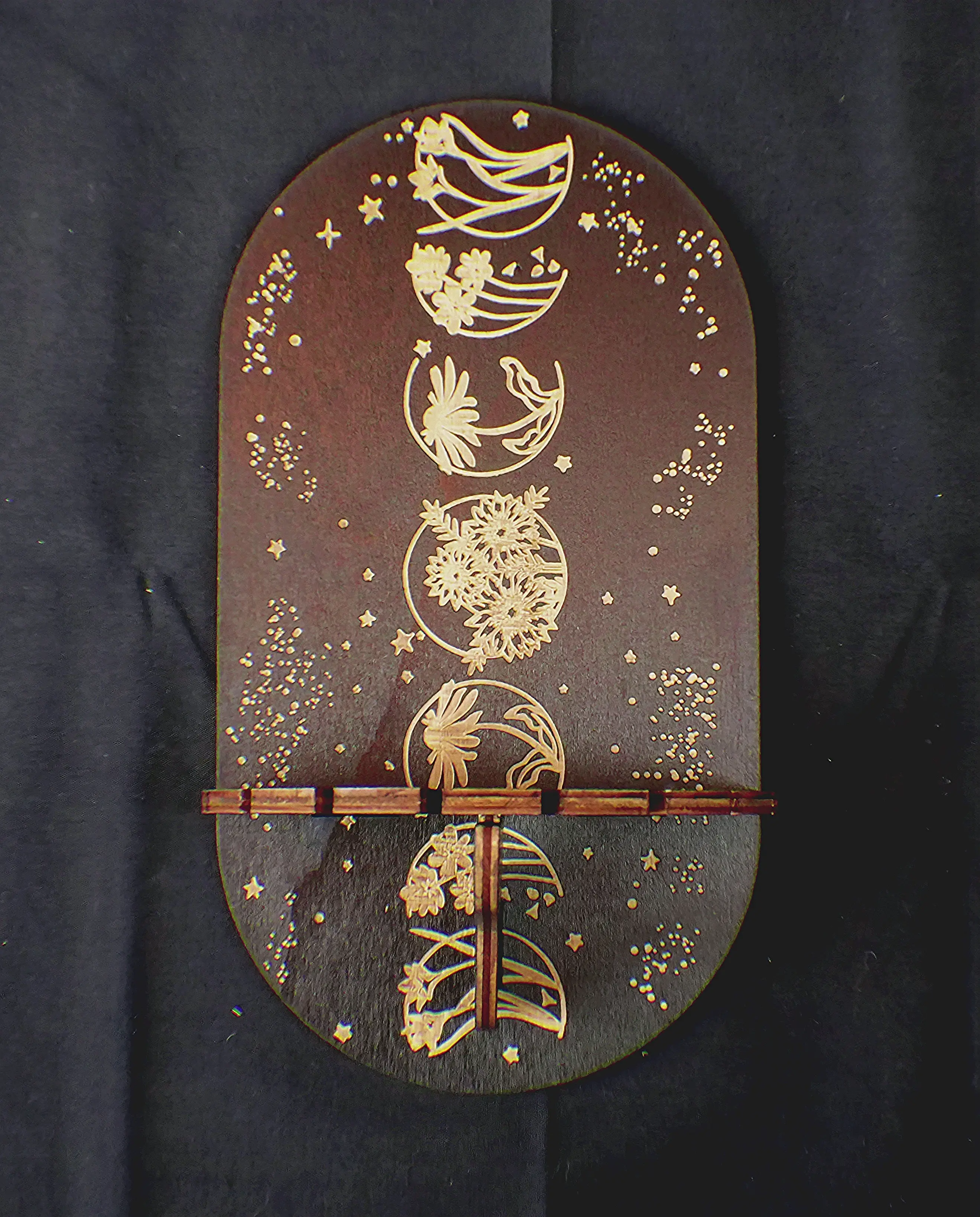Moon Phase Pendulum Holder – Dual-Use Altar Display Decor Religious