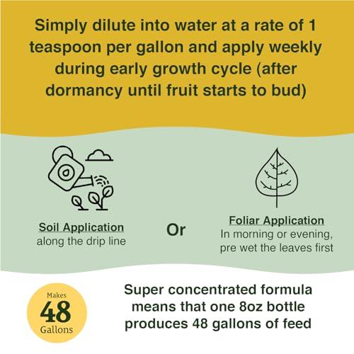 Farmer's Secret Fruit Tree Booster Fertilizer - Super Concentrated and Phosphorus Rich - Formulated for All Fruit Trees Including Peach, Banana, and Apple