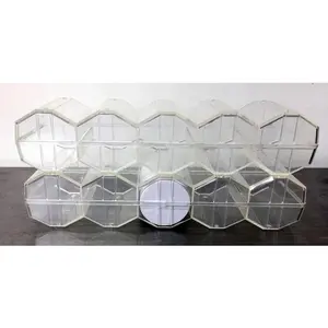 Acrylic Chip Tray With Lid For 43mm Size Poker Chips