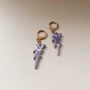 Peacefall  Lightning handmade ceramic earrings