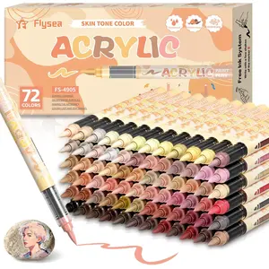 Fs-4905 / Fs-491 Acrylic Marker Set, 72 Colors Skin Tone & Vibrant Multicolor, Ideal for DIY Craft Painting, Art Drawing Tools