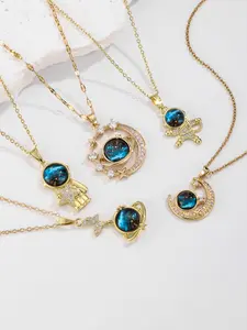 Women's Necklace Set, Zirconia Pendant Design, Elegant Minimalist Jewelry, Perfect Gift for Her, Durable & Stylish Accessory