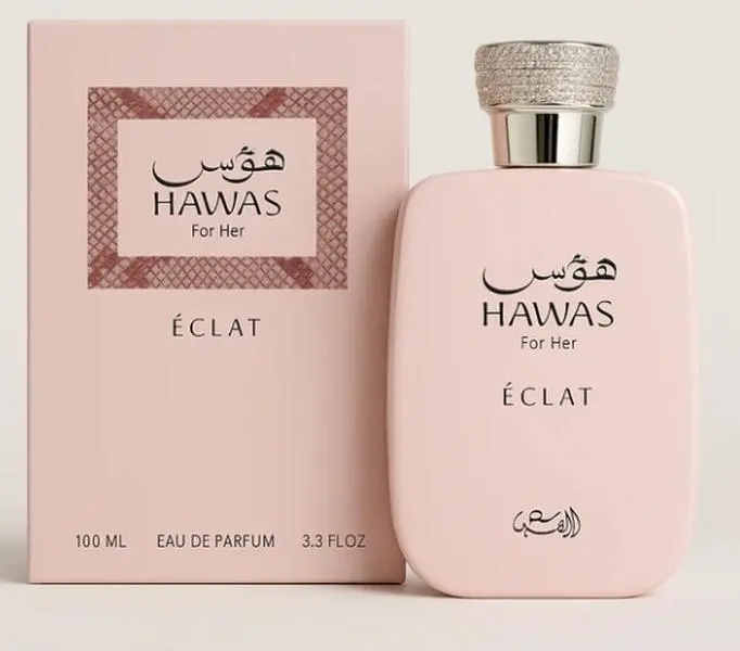 Hawas Éclat 3.4oz EDP for Women - 100ml Eau De Parfum with Litchi Bergamot & Rose Notes - Exotic & Romantic Scent