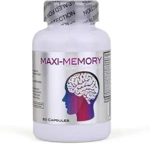 Nu-Health Maxi Memory Brain Supplement | with Ginkgo Biloba, Gotu Kola, Choline, Lecithin, Amino Acids & DHA | Supports Memory, Focus, Alertness & Cognitive Function | 60 Capsules