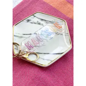 Modern 3D Name Acrylic Keychain