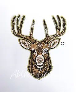Deer Hunting Sequin Patch - Large