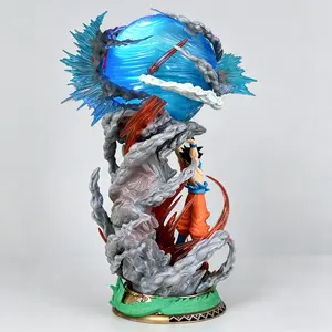 DBZ Glowing Figure | Premium Anime Collectible, Display Model, Authentic Animation Scene Replica, Perfect Birthday Gift for Anime Fans & Boyfriends, Creative Holiday Decor