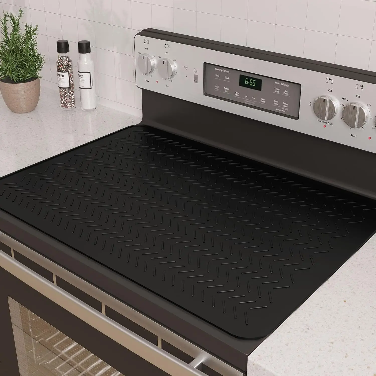 Stove Top Covers for Electric Stove, Thickened   Stove Mat for Glass Top Stove, 28 x 20 Glass Stove Top Cover Protector, Oven Range Top Cover, XL Dish Drying Mat