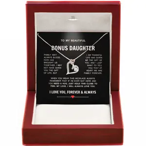 Adopted Daughter Necklace Eternal Bond Jewelry Featuring Heartfelt Love Messages Ideal For Stepdaughter On Holidays Or Anniversaries