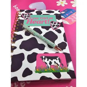 Cow Girl at Heart 6 x 9 Handmade Hard Cove Notebook