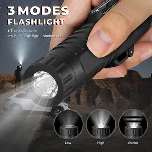 Windproof and Electric Lighter, Outdoor Camping Lighter, Flashlight Lighter, USB Rechargeable Lighter, Pulse Plasma Lighter, Portable Lighter, 360° Rotating Telescopic Lighter, Camping Hiking Survival Camping Ignition Tool