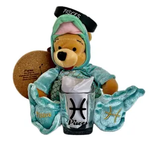 Pisces Zodiac Pack - Adorable Plush Bear with Matching Zodiac Accessories and Unique Design