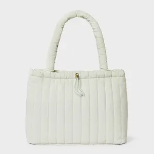 Quilted Drawstring Tote Handbag - Universal Thread Pale Blue