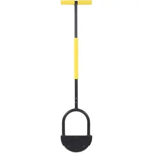 Edger Lawn Tool, Half Moon Lawn Edger with Soft T-Grip, Edgers for Landscaping Half Moon Edger Lawn Tool Manual Lawn Edger High Hardness Simple Cleansing Carbon Steel Manual Trimming Shovel
