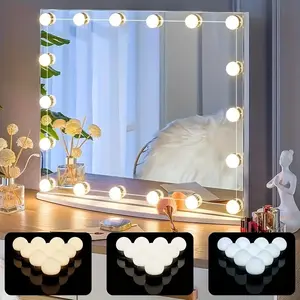 Modern LED Makeup Mirror Light, USB Powered Wall Lamp with Adjustable Bulb, Polished Finish, Atmosphere Lighting (mirror Not Included)