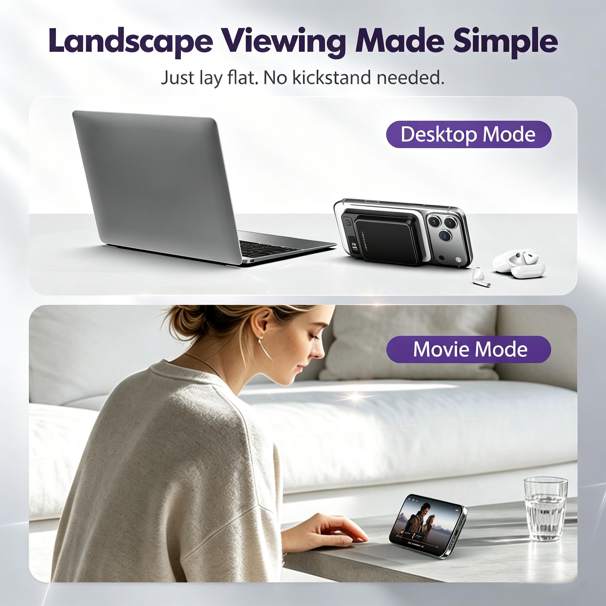 2026 Upgraded Digital Display 10000/5000mAh Magnetic Power Bank, MagSafe Wireless Charger with Gravity Stabilization - Landscape Viewing & Stand for iPhone 17/16/15/14/13/12 Pro Max, Portable Charger for Travel/Couch tiktokshopbacktoschool, Accessories, C