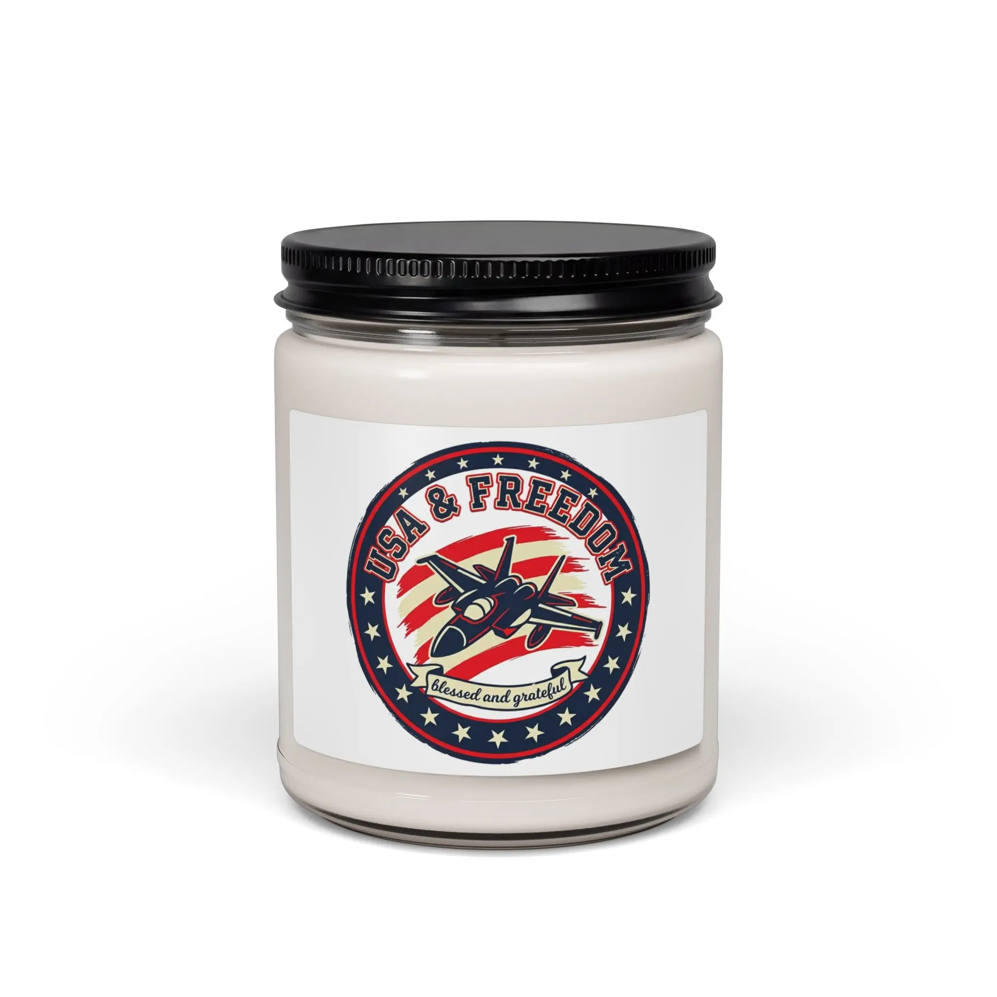 USA & Freedom Soy Candle | Faith-based patriotic, July 4th vintage Americana