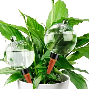 19 oz   Self Watering Globes Top Fill, Plastic Water Bulbs, Slow Release Terracotta Self Watering Planter Insert,  Watering Devices System, Water Spikes Stakes, 2 Pack