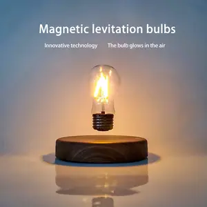 Magnetic levitation bulb creative night light, bedroom ambiance light, home desktop decoration, birthday gift for girls and boys, cutting-edge practical niche lamp, Valentine's Day gift, colleague gift
