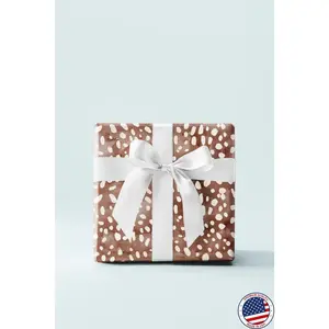 Deer Print Wrapping Paper: Woodland Animal Gift Wrap