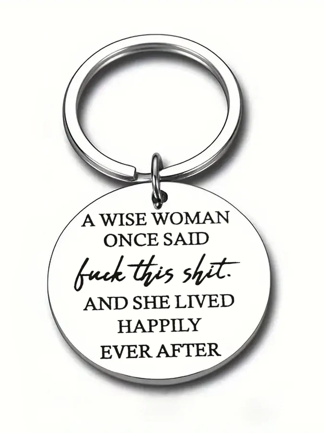 1pc Funny Stainless Steel Keychain, Great Divorce Gift, Sister Spicy Keychain, Perfect Birthday Gift for Sis, Bestie, Best Friends, High-Quality Stainless Steel Base, Stylish Keychain, Minimalist Design Keychain