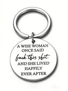 1pc Funny Stainless Steel Keychain, Great Divorce Gift, Sister Spicy Keychain, Perfect Birthday Gift for Sis, Bestie, Best Friends, High-Quality Stainless Steel Base, Stylish Keychain, Minimalist Design Keychain
