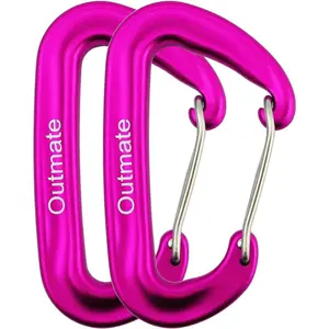 12kN 3.2"x2" Heavy-Duty Carabiner Clips - Durable, Lightweight Aluminum Alloy Carabiners for Hiking, Camping, Keychains, Dog Leashes, Hammocks & More