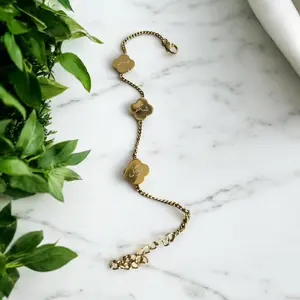 Sabr, Tawakkul, Shukr Clover Bracelet | Stainless Steel, Gold and Silver